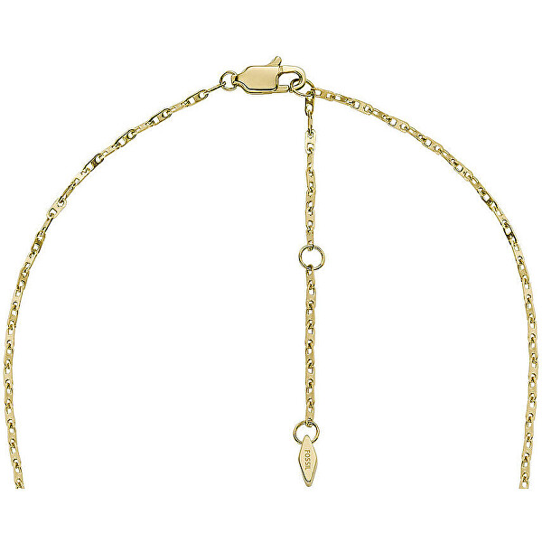 Moderný pozlátený náhrdelník s kryštálmi JF04523710