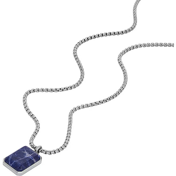 Nadčasový oceľový náhrdelník so Sodalitom JF04469040