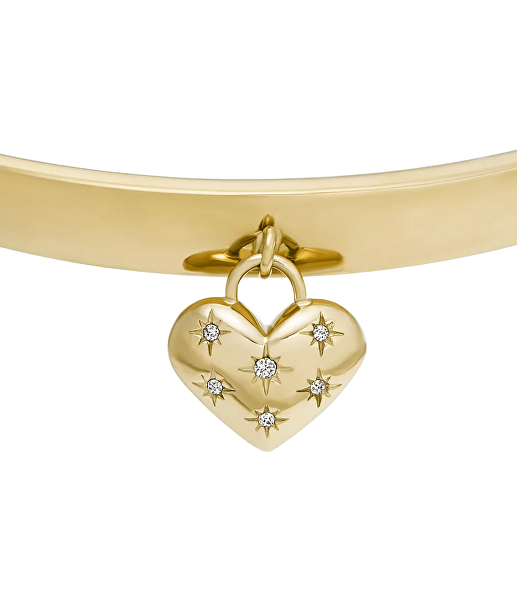 Pevný pozlacený náramek se srdíčkem Sadie JF04831710