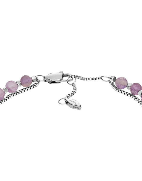 Bellissimo bracciale doppio in acciaio con perline JF04685040