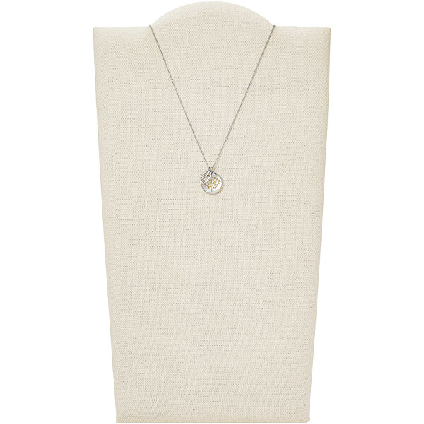 Pôvabný strieborný náhrdelník s perleťou Strom života JFS00509040 (retiazka, 3x prívesok)