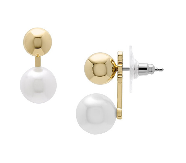 Půvabné pozlacené náušnice 2v1 Bright Baubles JA7257710