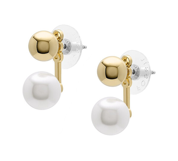 Půvabné pozlacené náušnice 2v1 Bright Baubles JA7257710
