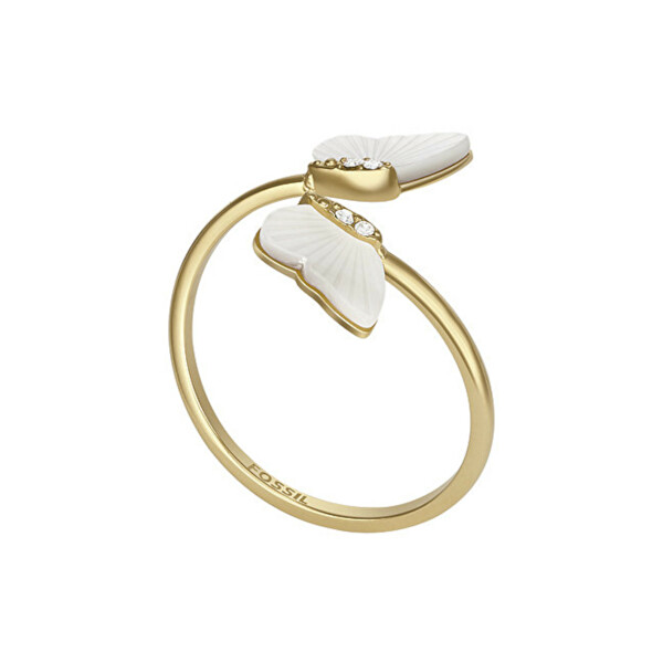 Elegante anello aperto placcato oro Radiant Wings JF04423710