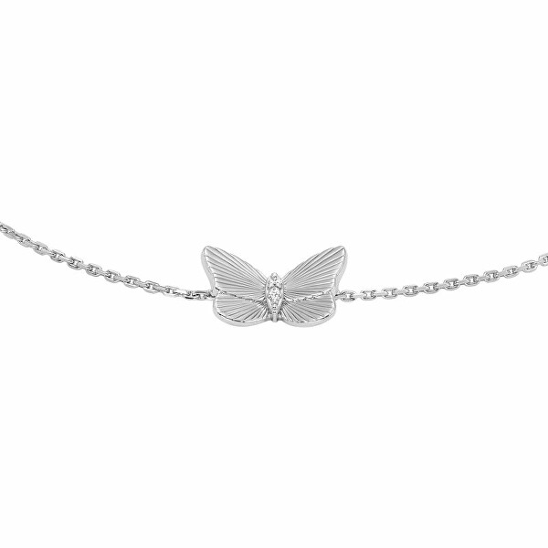 Brățară simpatică din argint Butterflies cu cristale JFS00620040