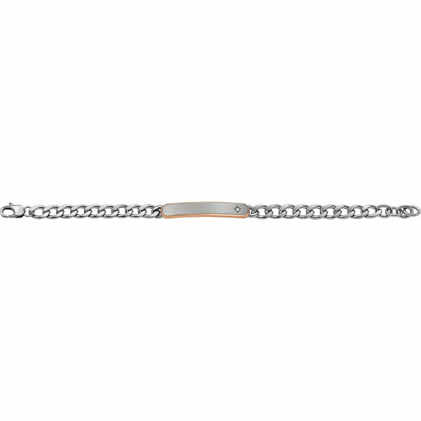 Stilvolles zweifarbiges Stahlarmband für Herren JF04395998
