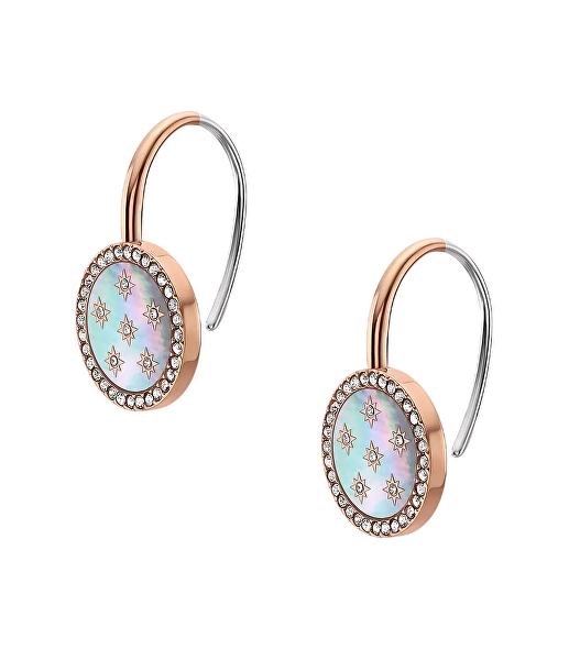 Visací pozlacené náušnice Mother of Pearl JF04938791