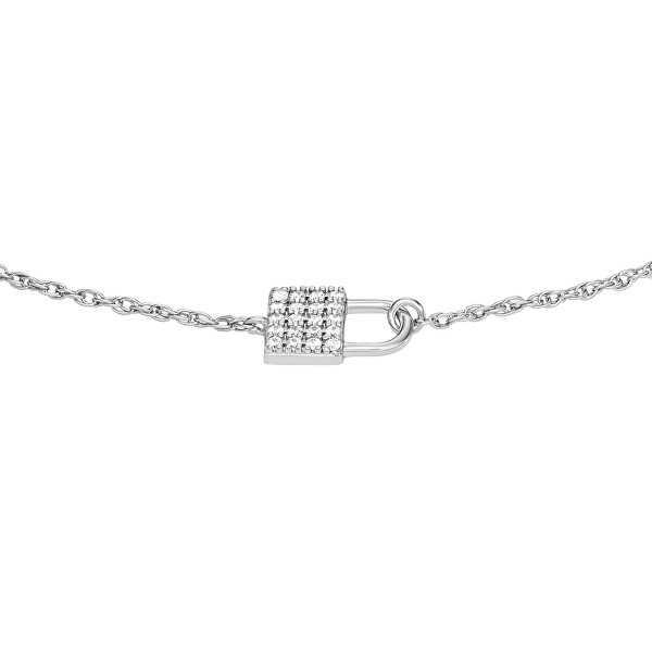 Eccezionale bracciale in argento con zirconi JFS00625040 (catenina, pendente)