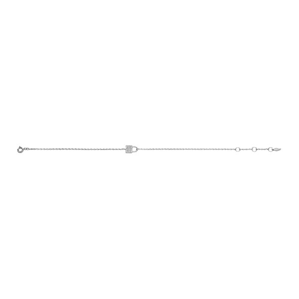 Kivételes ezüst karkötő cirkónium kövekkel JFS00625040 (lánc, medál)