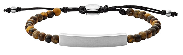 Schwarzes Nylon-Armband mit Perlen JF03176040