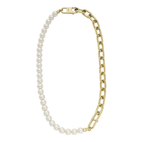 Elegantní pozlacený náhrdelník s pravými perlami Heritage JF04727710