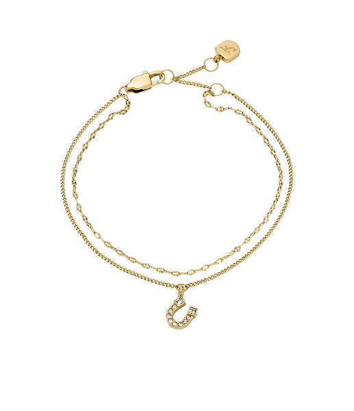 Elegantní dvojitý pozlacený náramek Podkova JF04907710