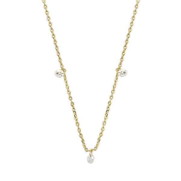 Elegantní pozlacený náhrdelník s krystaly JA7131710