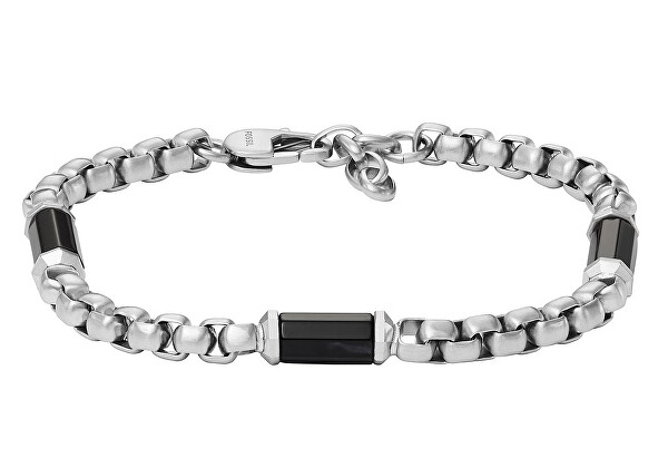 Bracciale da uomo in acciaio con agata All Stacked Up JF04604040