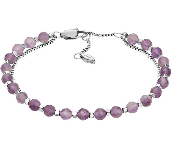 Bellissimo bracciale doppio in acciaio con perline JF04685040