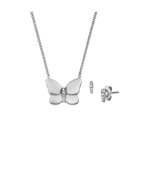 Set ocelových šperků Motýl JF04935SET (náhrdelník, náušnice)