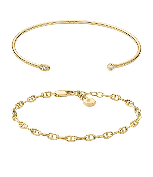 Slušivý dámský set pozlacených náramků Heritage JA7292SET