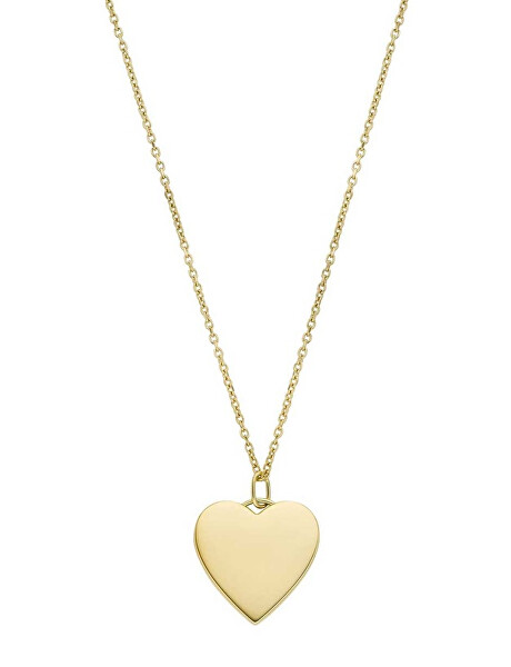 Slušivý pozlacený náhrdelník Srdce Drew JF04689710