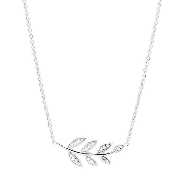 Silber Halskette mit Blättern JFS00485040