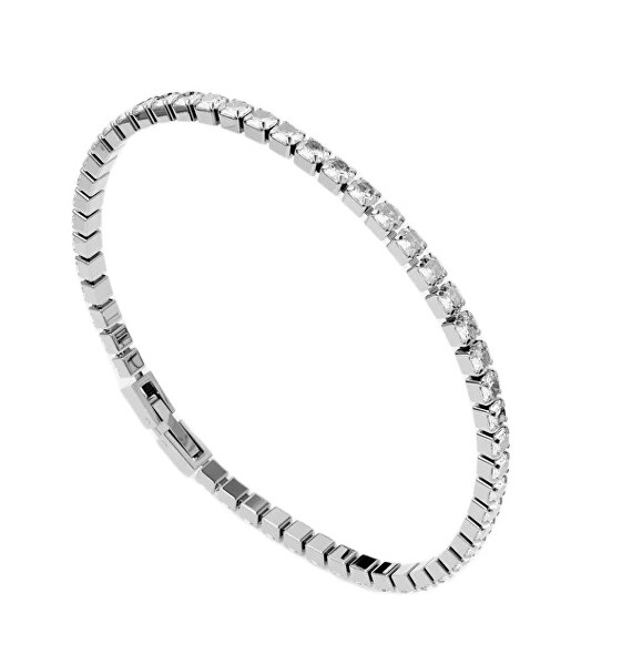 Blyštivý tenisový náramek s čirými krystaly Swarovski SB-TENNIS-S