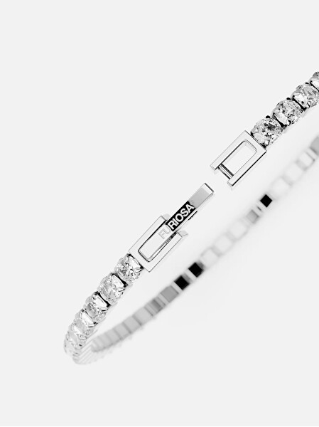 Blyštivý tenisový náramek s čirými krystaly Swarovski SB-TENNIS-S