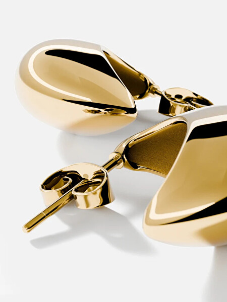 Elegantní pozlacené náušnice Teardrop SE-CLAWEARING-G