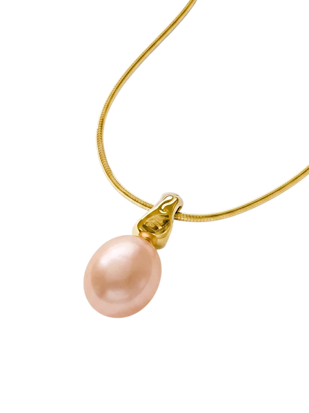 Náhrdelník s pravou perlou Dirty Pearl SN-DIRTYPEARLSUNKISS-G