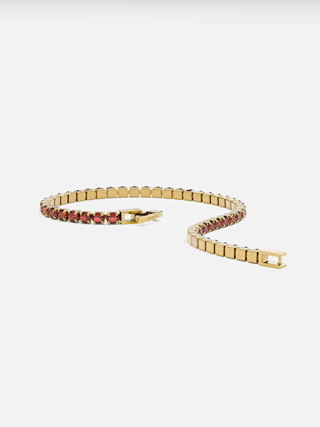 Tenisový náramek s červenými krystaly Swarovski SB-CHERRYTENNIS-G