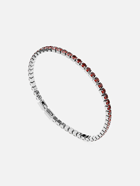 Tenisový náramek s červenými krystaly Swarovski SB-CHERRYTENNIS-S
