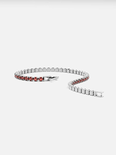 Tenisový náramek s červenými krystaly Swarovski SB-CHERRYTENNIS-S