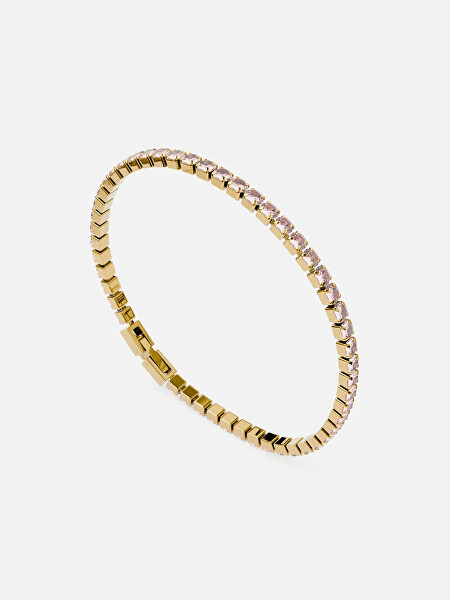 Tenisový náramek s růžovými krystaly Swarovski SB-ROSALINETENNIS-G