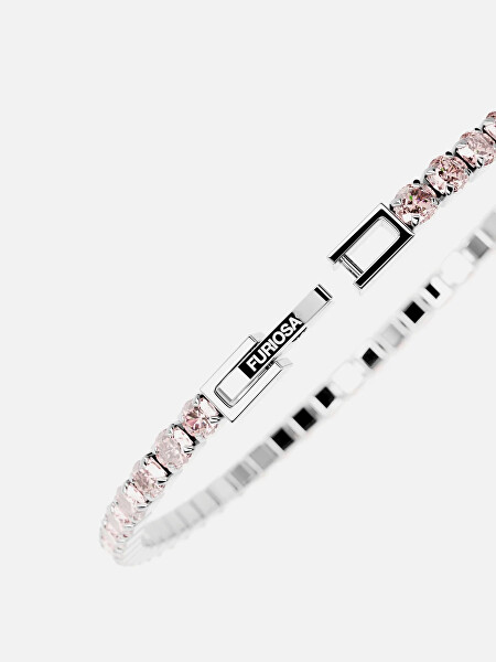 Tenisový náramek s růžovými krystaly Swarovski SB-ROSALINETENNIS-S