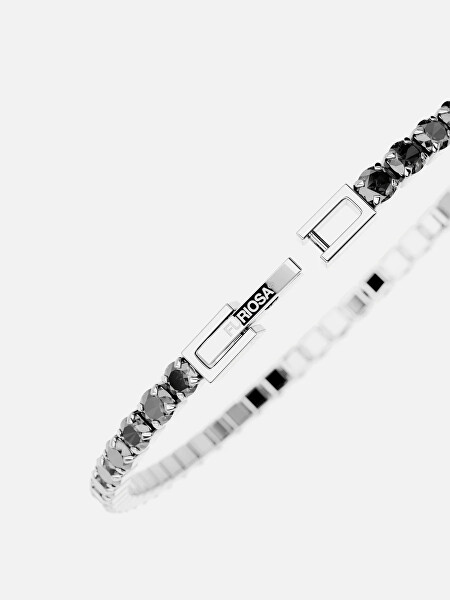 Tenisový náramek s šedými krystaly Swarovski SB-MIDNIGHTTENNIS-S