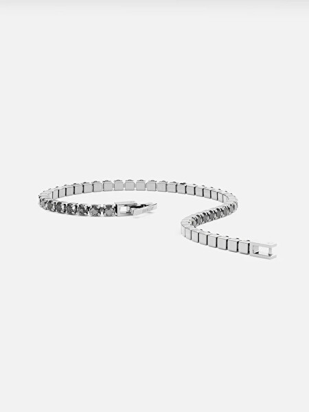 Tenisový náramek s šedými krystaly Swarovski SB-MIDNIGHTTENNIS-S