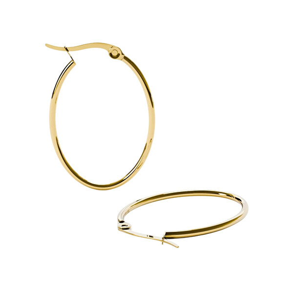 Elegantní pozlacené kruhy Loop Hoop SE-LOOPHOOP-G
