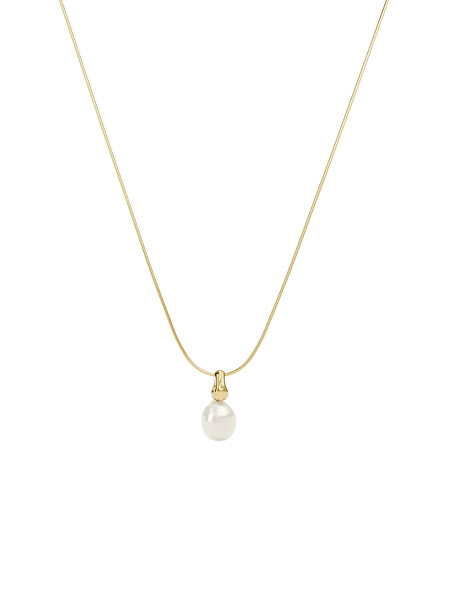 Pozlacený náhrdelník s přívěskem pravé perly Dirty Pearl SN-DIRTYPEARL-G