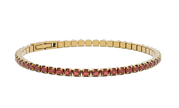 Tenisový náramek s červenými krystaly Swarovski SB-CHERRYTENNIS-G