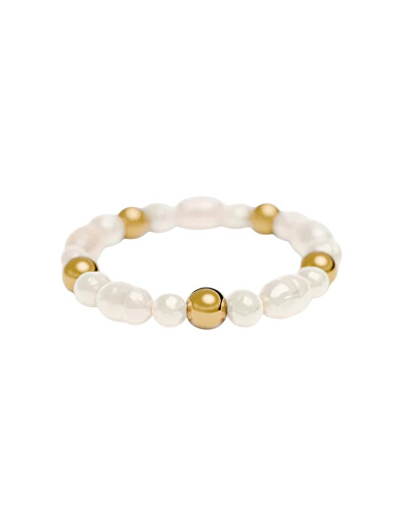 Nastavitelný pozlacený prsten s pravými perlami Ariel Pearls SR-ARIEL-G