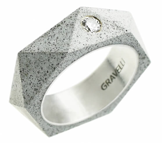 Betonový prsten šedý Cubist GJRUSSG005