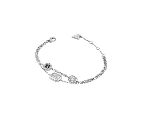 Dvojitý ocelový náramek se zirkony 4G Light JUBB05237JWRH