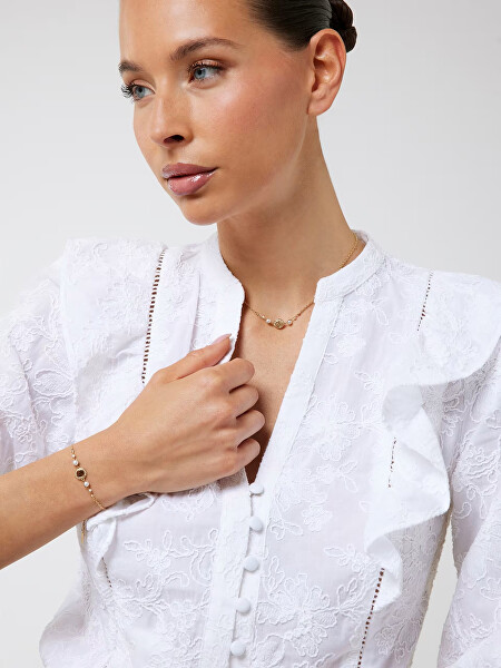 Elegantní ocelový náhrdelník Tiny Pearly JUBN05519JWRHT/U