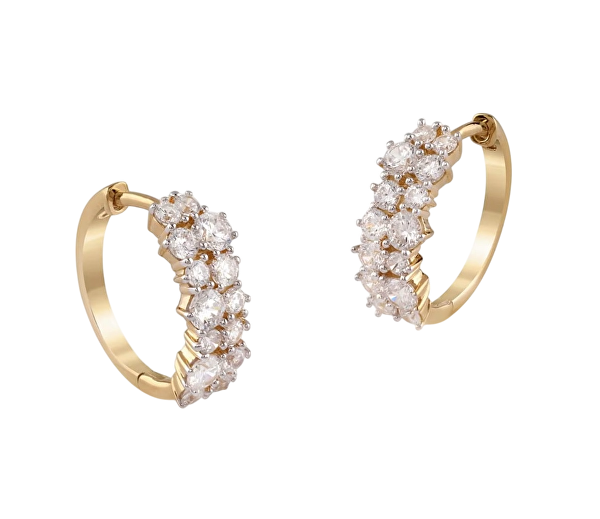 Kruhové náušnice se zirkony Jardin JSBE04481JWYGT/U