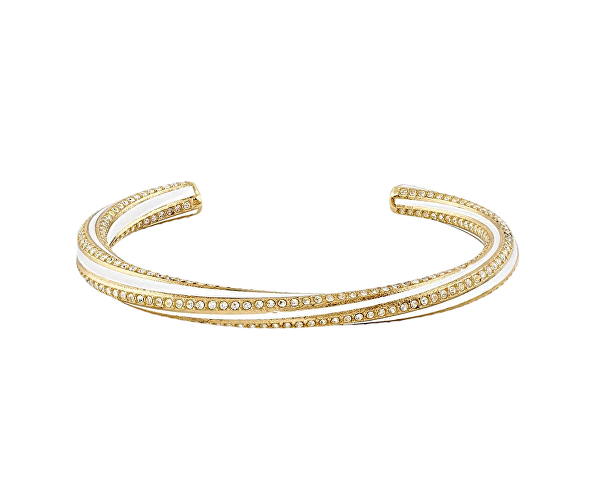 Luxusní pevný náramek s krystaly Le Mirage JUBB05381JWYGWH