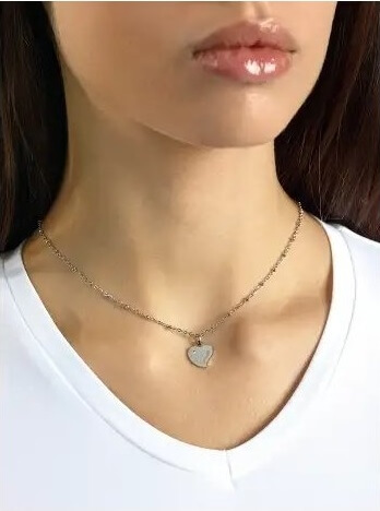 Oceľový náhrdelník s príveskom Srdce UBN79012