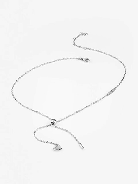 Nápaditý ocelový náhrdelník se srdíčkem Fluid Hearts JUBN02302JWRHT/U
