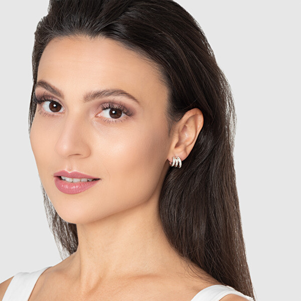 Originální třpytivé náušnice Crazy Earrings JUBE03302JWRHT/U