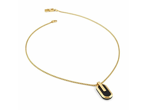 Pánský pozlacený náhrdelník z oceli Racer Tag JUMN04038JWYGBKT