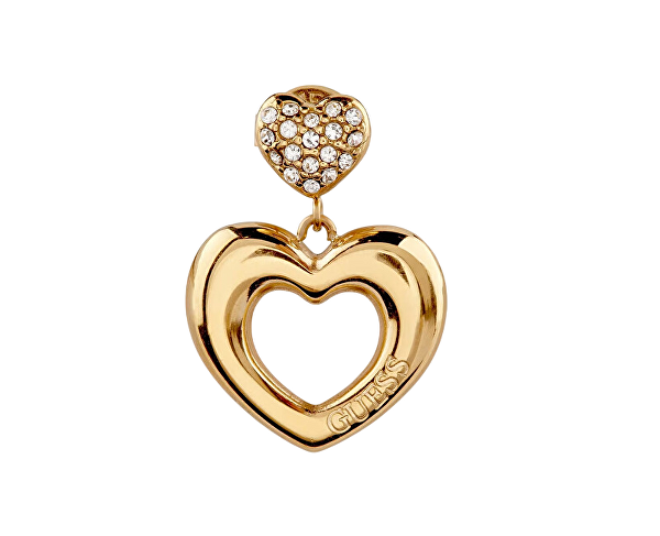 Pozlacené srdíčkové náušnice Crazy In Love JUBE05209JWYGT/U