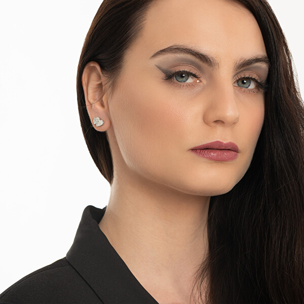 Půvabné ocelové náušnice s krystaly Studs Party JUBE02174JWRHT/U
