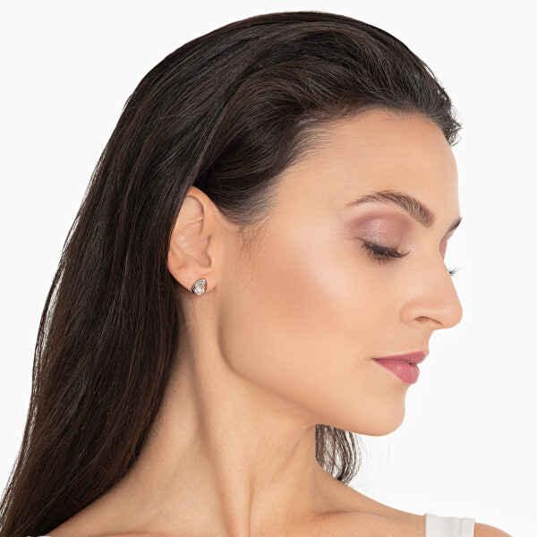 Půvabné ocelové náušnice Tear Drop 4G Light JUBE05247JWRHT/U